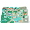 Drewniane klocki edukacyjne miasto mata 121 sztuk ECOTOYS ECOTOYS