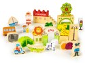 Drewniane klocki edukayjne miasto zoo 120 el. ECOTOYS ECOTOYS