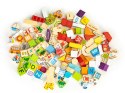 Drewniane klocki edukayjne miasto zoo 120 el. ECOTOYS ECOTOYS