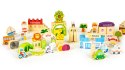 Drewniane klocki edukayjne miasto zoo 120 el. ECOTOYS ECOTOYS