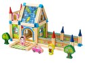 Drewniane klocki konstrukcyjne budowanie domek 6w1 ECOTOYS ECOTOYS