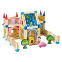 Drewniane klocki konstrukcyjne budowanie domek 6w1 ECOTOYS ECOTOYS