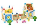 Drewniane klocki konstrukcyjne budowanie domek 6w1 ECOTOYS ECOTOYS