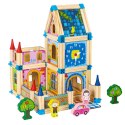 Drewniane klocki konstrukcyjne budowanie domek 6w1 ECOTOYS ECOTOYS