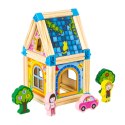 Drewniane klocki konstrukcyjne budowanie domek 6w1 ECOTOYS ECOTOYS