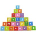 Drewniany pociąg duże klocki edukacyjne alfabet ECOTOYS ECOTOYS