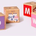 Drewniany pociąg duże klocki edukacyjne alfabet ECOTOYS ECOTOYS