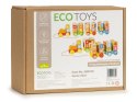 Drewniany pociąg duże klocki edukacyjne alfabet ECOTOYS ECOTOYS
