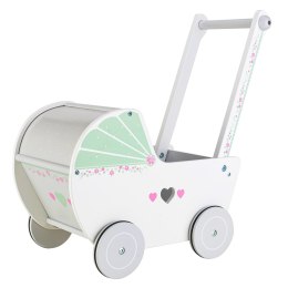 Drewniany wózek dla lalek pchacz chodzik ECOTOYS ECOTOYS