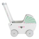 Drewniany wózek dla lalek pchacz chodzik ECOTOYS ECOTOYS