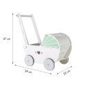 Drewniany wózek dla lalek pchacz chodzik ECOTOYS ECOTOYS