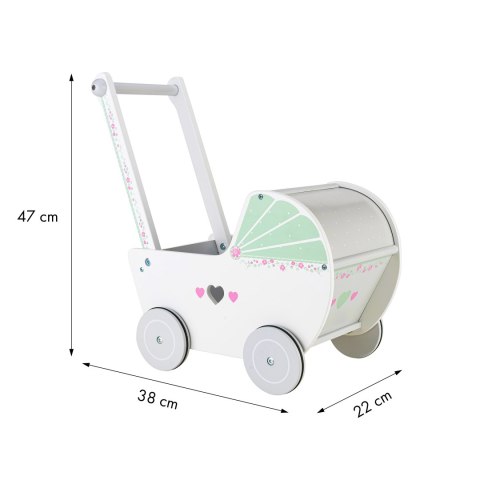 Drewniany wózek dla lalek pchacz chodzik ECOTOYS ECOTOYS Drewniany wózek dla lalek pchacz chodzik ECOTOYS ECOTOYS