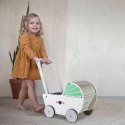 Drewniany wózek dla lalek pchacz chodzik ECOTOYS ECOTOYS