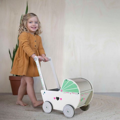 Drewniany wózek dla lalek pchacz chodzik ECOTOYS ECOTOYS Drewniany wózek dla lalek pchacz chodzik ECOTOYS ECOTOYS