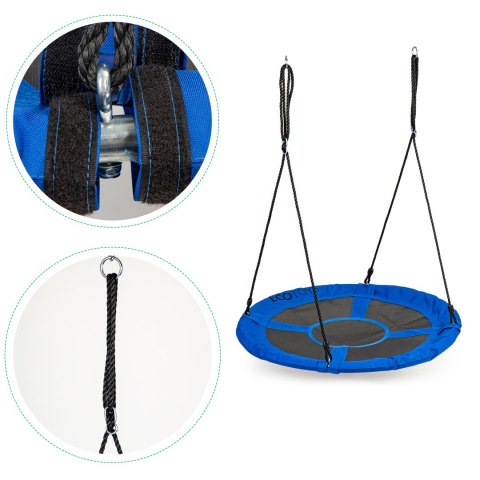 Huśtawka ogrodowa bocianie gniazdo 100cm ECOTOYS niebieska ECOTOYS Huśtawka ogrodowa bocianie gniazdo 100cm ECOTOYS niebieska ECOTOYS