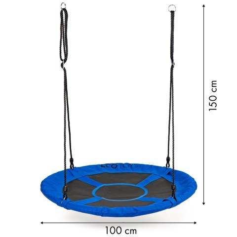 Huśtawka ogrodowa bocianie gniazdo 100cm ECOTOYS niebieska ECOTOYS Huśtawka ogrodowa bocianie gniazdo 100cm ECOTOYS niebieska ECOTOYS