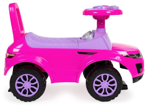 Jeździk dla dzieci autko odpychacz auto dźwięki różowy MULTISTORE Jeździk dla dzieci autko odpychacz auto dźwięki różowy MULTISTORE