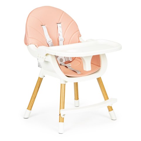 Krzesełko fotelik do karmienia 2w1 różowe ECOTOYS ECOTOYS Krzesełko fotelik do karmienia 2w1 różowe ECOTOYS ECOTOYS