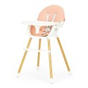 Krzesełko fotelik do karmienia 2w1 różowe ECOTOYS ECOTOYS