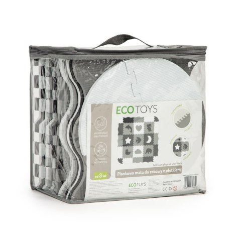 Mata piankowa z płotkiem puzzle suchy basen 25el ECOTOYS ECOTOYS Mata piankowa z płotkiem puzzle suchy basen 25el ECOTOYS ECOTOYS