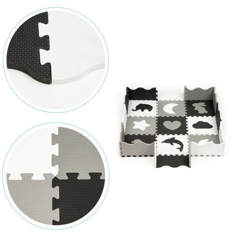 Mata piankowa z płotkiem puzzle suchy basen 25el ECOTOYS ECOTOYS Mata piankowa z płotkiem puzzle suchy basen 25el ECOTOYS ECOTOYS