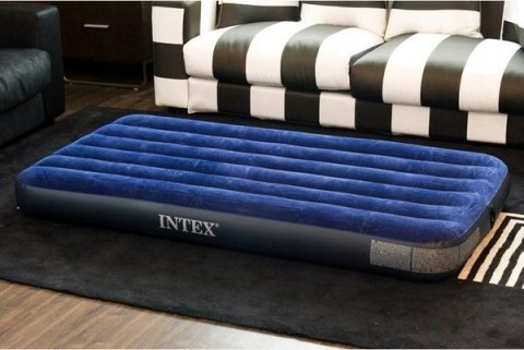 Materac dmuchany 191x76 cm łóżko do spania welurowy INTEX 64756 INTEX Materac dmuchany 191x76 cm łóżko do spania welurowy INTEX 64756 INTEX