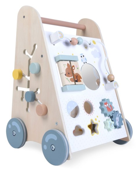 Pchacz chodzik drewniany edukacyjny z ruchomymi elementami ECOTOYS MULTISTORE Pchacz chodzik drewniany edukacyjny z ruchomymi elementami ECOTOYS MULTISTORE