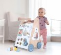 Pchacz chodzik drewniany edukacyjny z ruchomymi elementami ECOTOYS MULTISTORE
