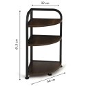 Regał stojak narożny szafka 3 półki LOFT drewniana narożnikowa ModernHome ModernHome