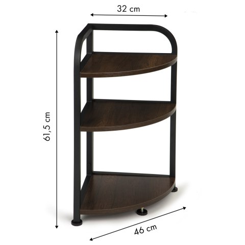 Regał stojak narożny szafka 3 półki LOFT drewniana narożnikowa ModernHome ModernHome Regał stojak narożny szafka 3 półki LOFT drewniana narożnikowa ModernHome ModernHome