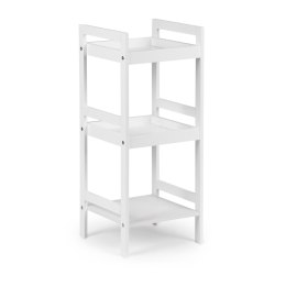 Regał szafka nocna stolik nocny 3 półki biały ModernHome ModernHome