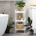 Regał szafka nocna stolik nocny 3 półki biały ModernHome ModernHome