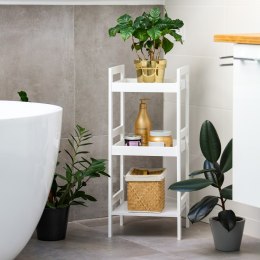 Regał szafka nocna stolik nocny 3 półki biały ModernHome ModernHome