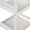 Regał szafka nocna stolik nocny 3 półki biały ModernHome ModernHome