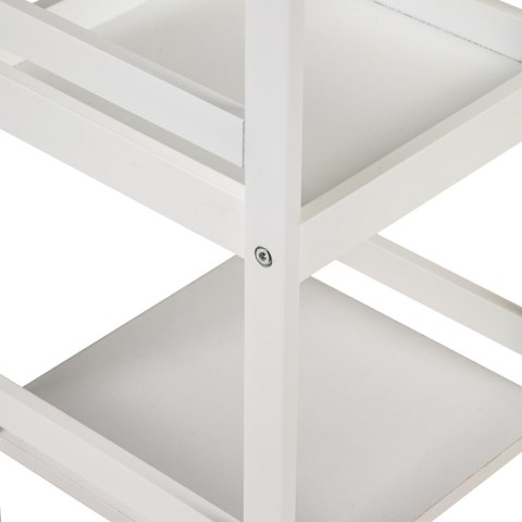 Regał szafka nocna stolik nocny 3 półki biały ModernHome ModernHome Regał szafka nocna stolik nocny 3 półki biały ModernHome ModernHome