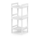 Regał szafka nocna stolik nocny 3 półki biały ModernHome ModernHome