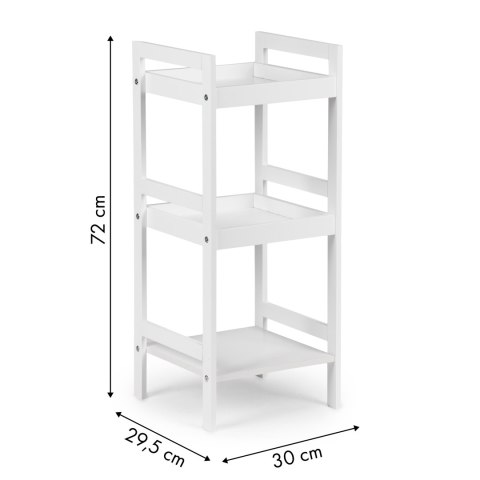 Regał szafka nocna stolik nocny 3 półki biały ModernHome ModernHome Regał szafka nocna stolik nocny 3 półki biały ModernHome ModernHome