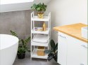 Regał szafka nocna stolik nocny drabinka 4 półki biały ModernHome