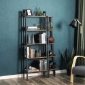 Regał w stylu rustykalnym 5 półek metalowy stelaż loft LEOBERT