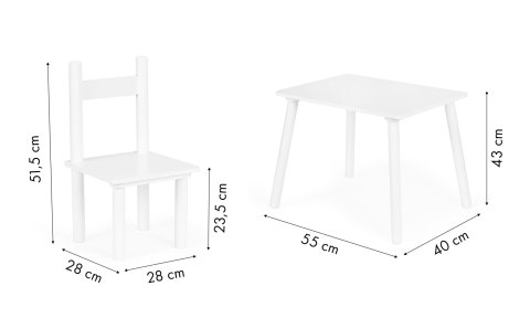 Stół stolik +2 krzesła meble dla dzieci komplet ECOTOYS ECOTOYS Stół stolik +2 krzesła meble dla dzieci komplet ECOTOYS ECOTOYS