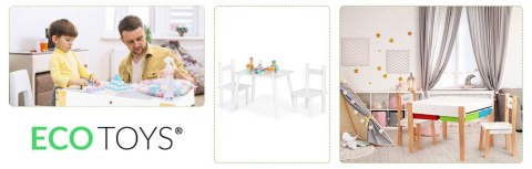 Stół stolik +2 krzesła meble dla dzieci komplet ECOTOYS ECOTOYS Stół stolik +2 krzesła meble dla dzieci komplet ECOTOYS ECOTOYS