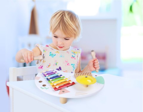Stolik z instrumentami stół muzyczny cymbałki +18m ECOTOYS ECOTOYS Stolik z instrumentami stół muzyczny cymbałki +18m ECOTOYS ECOTOYS