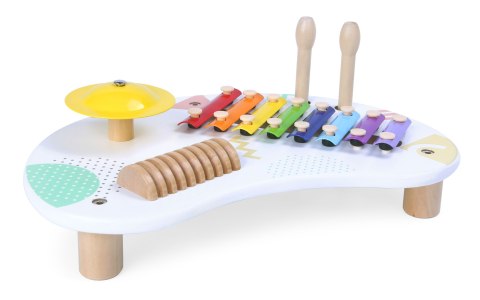 Stolik z instrumentami stół muzyczny cymbałki +18m ECOTOYS ECOTOYS Stolik z instrumentami stół muzyczny cymbałki +18m ECOTOYS ECOTOYS