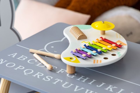 Stolik z instrumentami stół muzyczny cymbałki +18m ECOTOYS ECOTOYS Stolik z instrumentami stół muzyczny cymbałki +18m ECOTOYS ECOTOYS