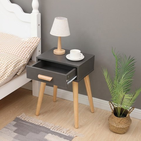 Szafka nocna nowoczesny stolik kawowy szary ModernHome Szafka nocna nowoczesny stolik kawowy szary ModernHome