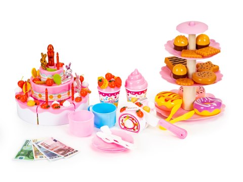 Tort do krojenia zestaw urodziny przyjęcie 125 el MULTISTORE Tort do krojenia zestaw urodziny przyjęcie 125 el MULTISTORE