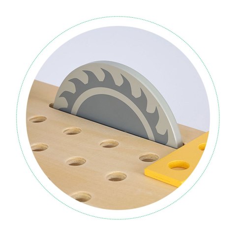 Zabawkowy drewniany warsztat z narzędziami - 47 el. ECOTOYS ECOTOYS Zabawkowy drewniany warsztat z narzędziami - 47 el. ECOTOYS ECOTOYS