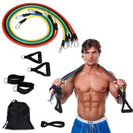 Zestaw 5 gum ekspanderów fitness rączki uchwyty ModernHome