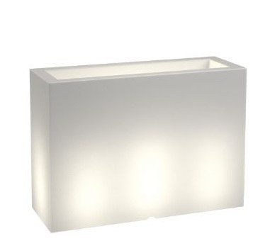 Designerska donica MONUMO LUNGO GRANDE biała z oświetleniem MONUMO