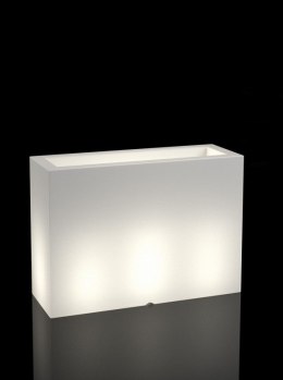 Designerska donica MONUMO LUNGO GRANDE biała z oświetleniem MONUMO